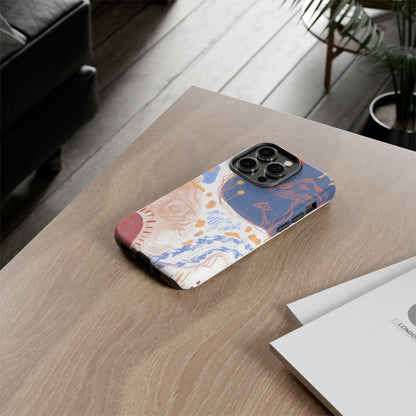 Artistic Phone Case with Abstract Design, Tough Phone Case, Unique Gift, Trendy Accessories, Modern Art Case, Stylish Tech Gear