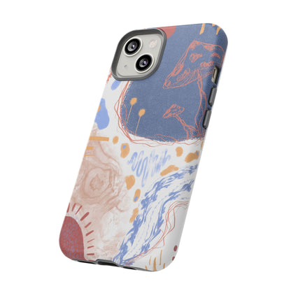 Artistic Phone Case with Abstract Design, Tough Phone Case, Unique Gift, Trendy Accessories, Modern Art Case, Stylish Tech Gear