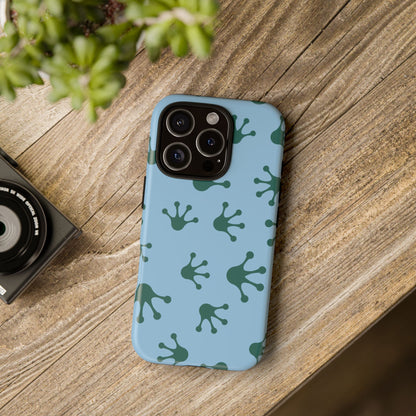 Frog Pattern Phone Case, Tough Cases for Nature Lovers, Unique Gift for Kids, Eco-Friendly Accessories, Stylish Cell Phone Cover, Cute Frog Print Pattern, Artsy Phone Cases