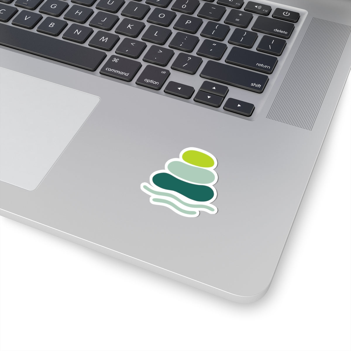 Serene Nature Kiss-Cut Stickers for Mindfulness, Laptop Decor, Water Bottle Art, Eco-Friendly, Gift for Nature Lovers