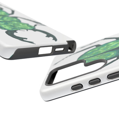 Green Beetle Phone Case - Tough Cases, Insect Lover Gift, Nature Lover Accessory, Unique Phone Cover, Eco-Friendly Design