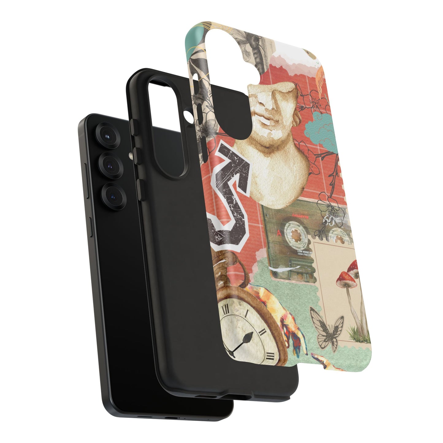 Artistic iPhone Case, Tough Cases with Vintage Design, Unique Phone Cover, Gift for Art Lovers, Protective Case for All Occasions, Vintage Collage Art