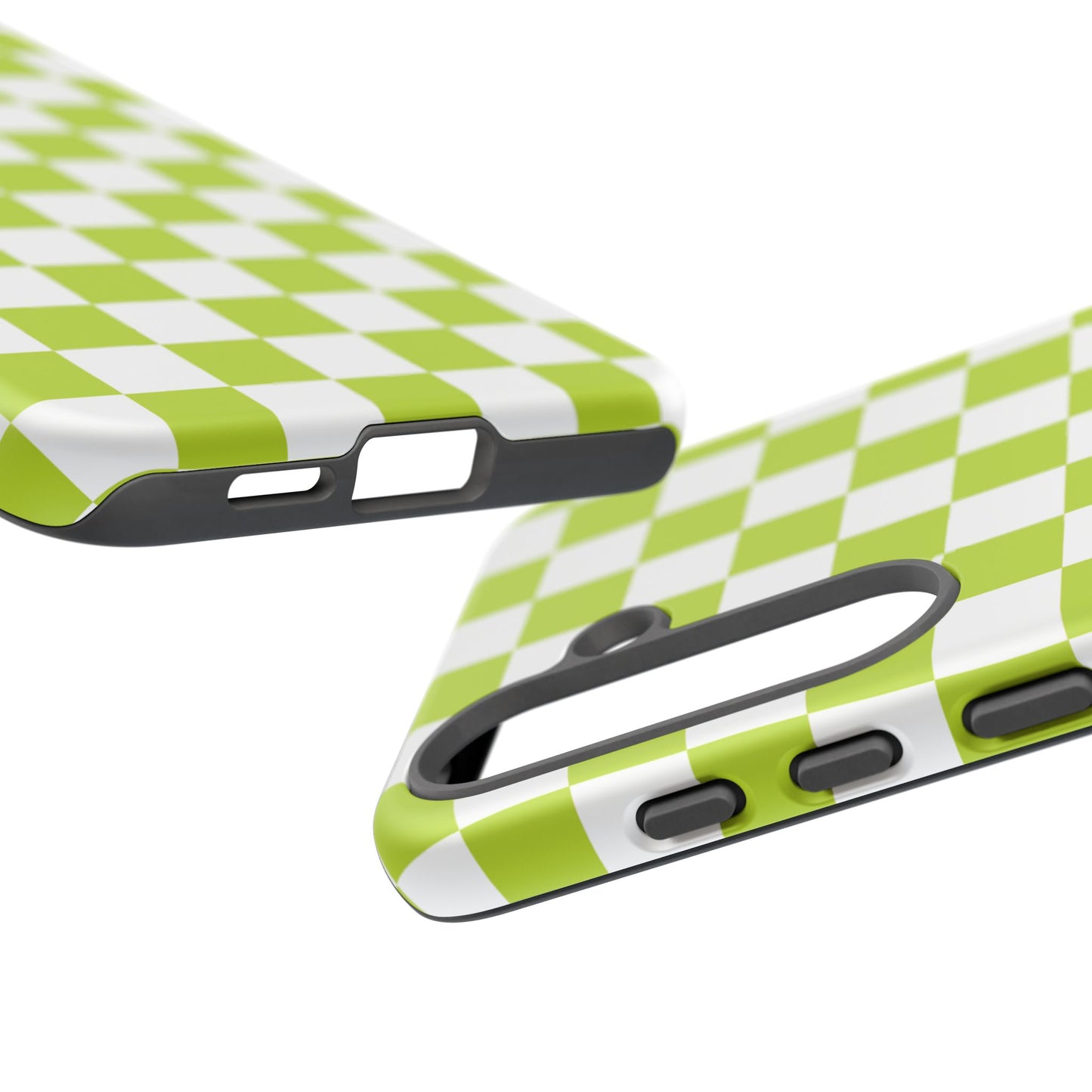 Lively Checker Pattern Phone Case | Tough Cases, Green Checkered Design, Unique Cell Phone Cover, Trendy Accessory, Gift Idea