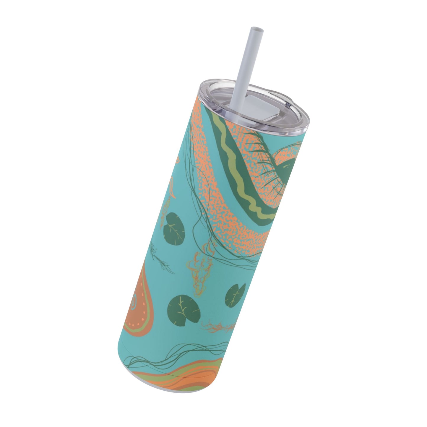Vibrant Skinny Tumbler, Colorful Drinkware, Reusable Travel Mug, Eco-friendly Gift, Summer Hydration Cup, Stylish Beverage Container