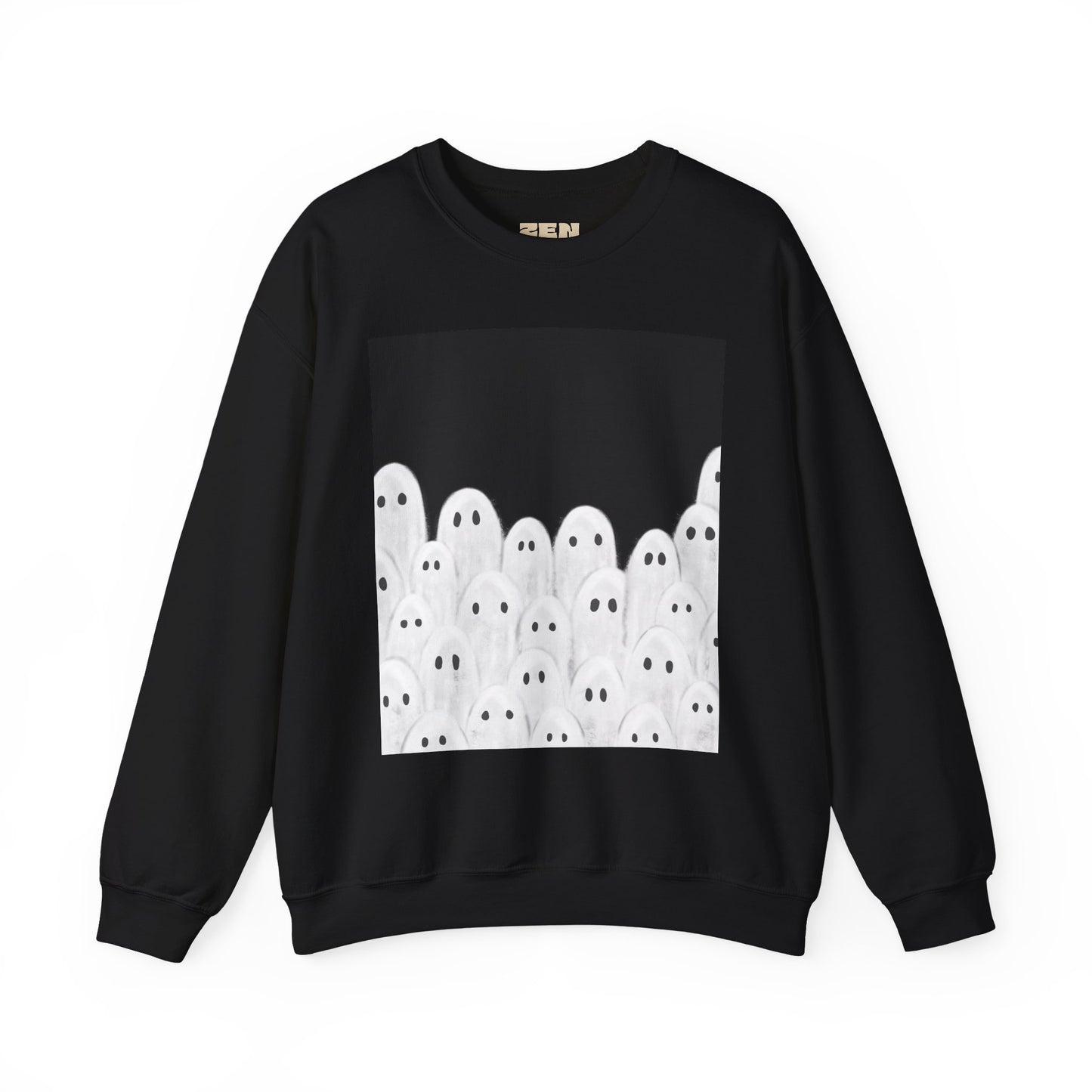 Painted Ghosts Crewneck | Cozy Sweatshirt, Perfect for Halloween, Fall, and Spooky Season