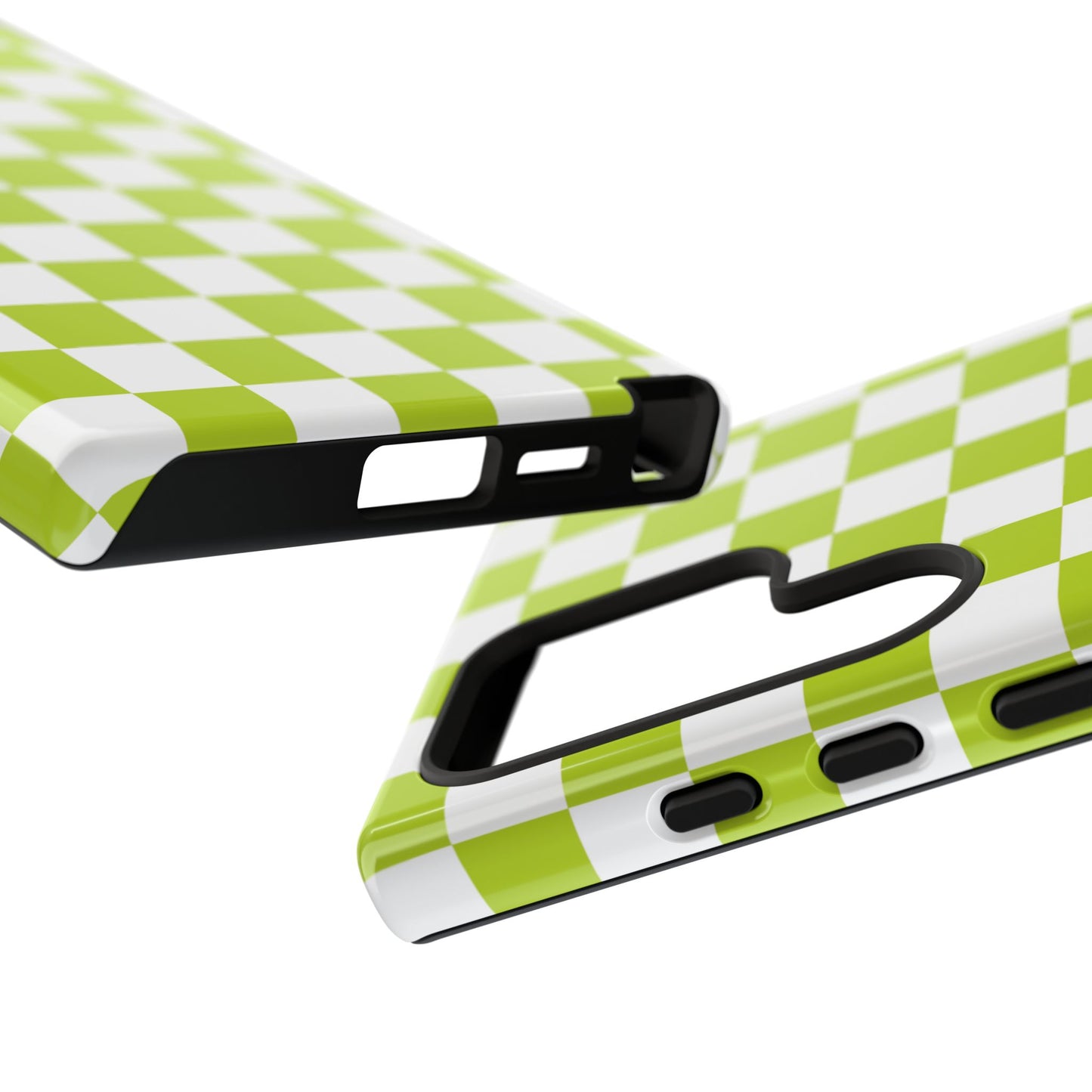 Lively Checker Pattern Phone Case | Tough Cases, Green Checkered Design, Unique Cell Phone Cover, Trendy Accessory, Gift Idea