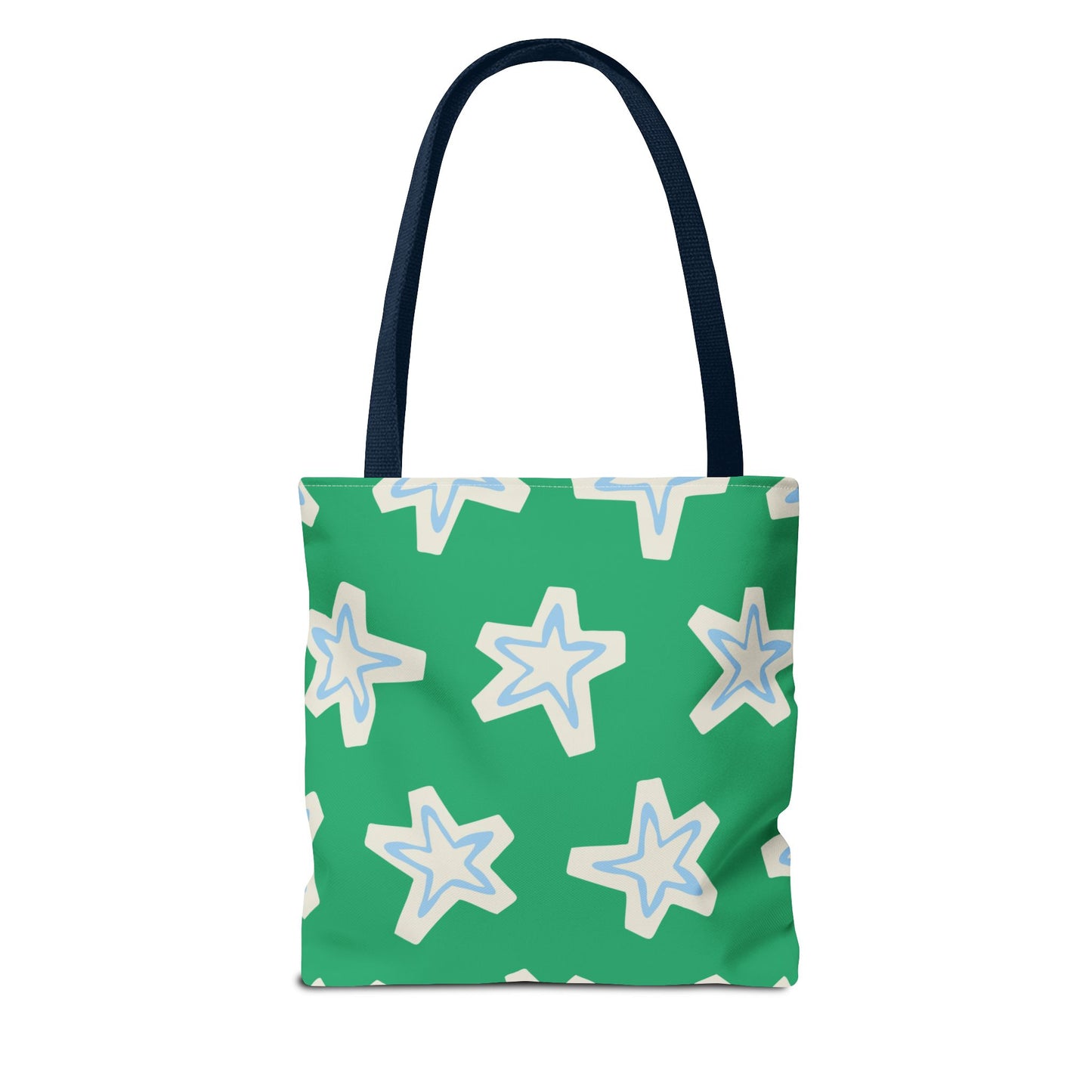 Starry Green AOP Tote Bag | Stylish Grocery Tote, Eco-Friendly Bag, Beach Bag, Weekend Getaway, Custom Design