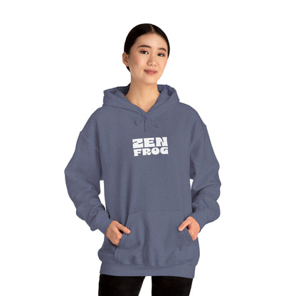 Zen Frog Octopus Unisex Heavy Blend Hooded Sweatshirt, Cozy Graphic Hoodie, Gift for Ocean Lovers, Unique Casual Wear, Relaxed Style