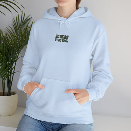 Zen Frog Unisex Hoodie | Relaxed Fashion, Cozy Sweatshirt, Unique Gift, Chill Vibes, Spring and Summer Style