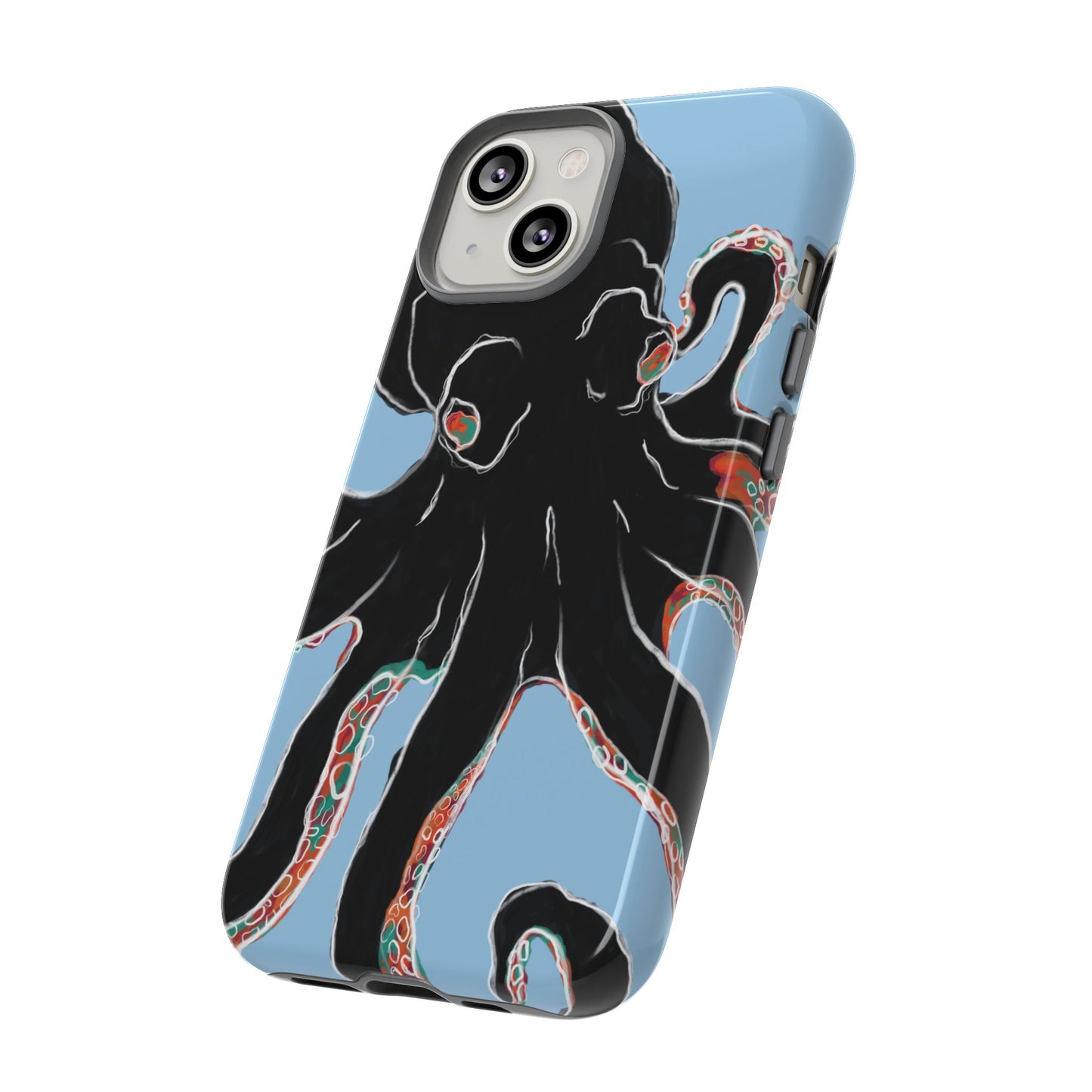 Octopus Tough Phone Case, Sea Creature Design, Ocean Lover Gift, Unique Phone Cover, Underwater Artwork