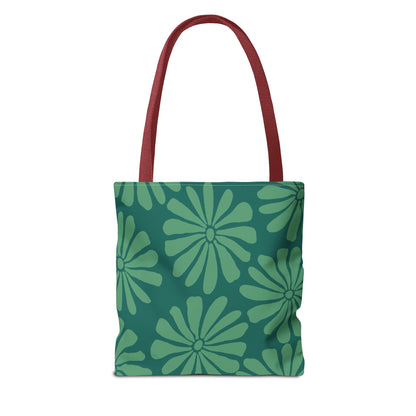 Green Floral Tote Bag - Stylish Eco-Friendly Reusable Shopping Bag, Perfect Gift for Mothers Day, Summer Outings, Casual Days