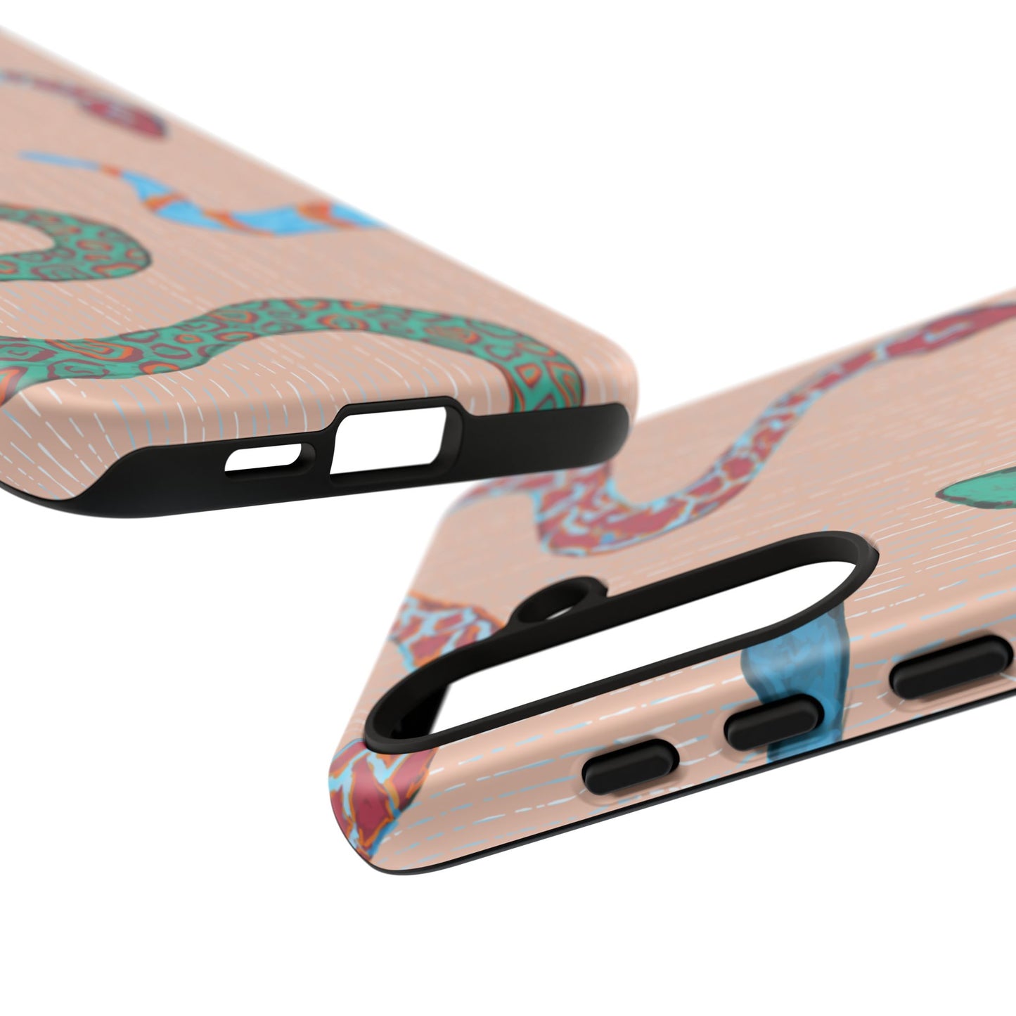 Colorful Snake Phone Case, Tough Phone Case, Unique Phone Cover, Animal Print Case, Gifts for Her, Trendy Accessories