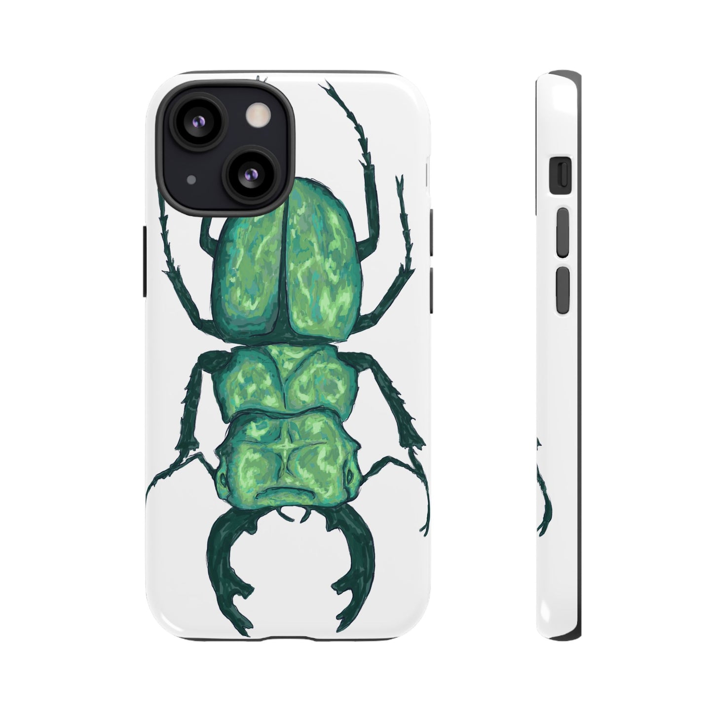 Green Beetle Phone Case - Tough Cases, Insect Lover Gift, Nature Lover Accessory, Unique Phone Cover, Eco-Friendly Design