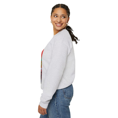 Vibrant Artwork Crewneck Sweatshirt - Cozy Unisex Gift, Trendy Streetwear, Spring Fashion, Unique Graphic Tee, Art-Inspired Apparel