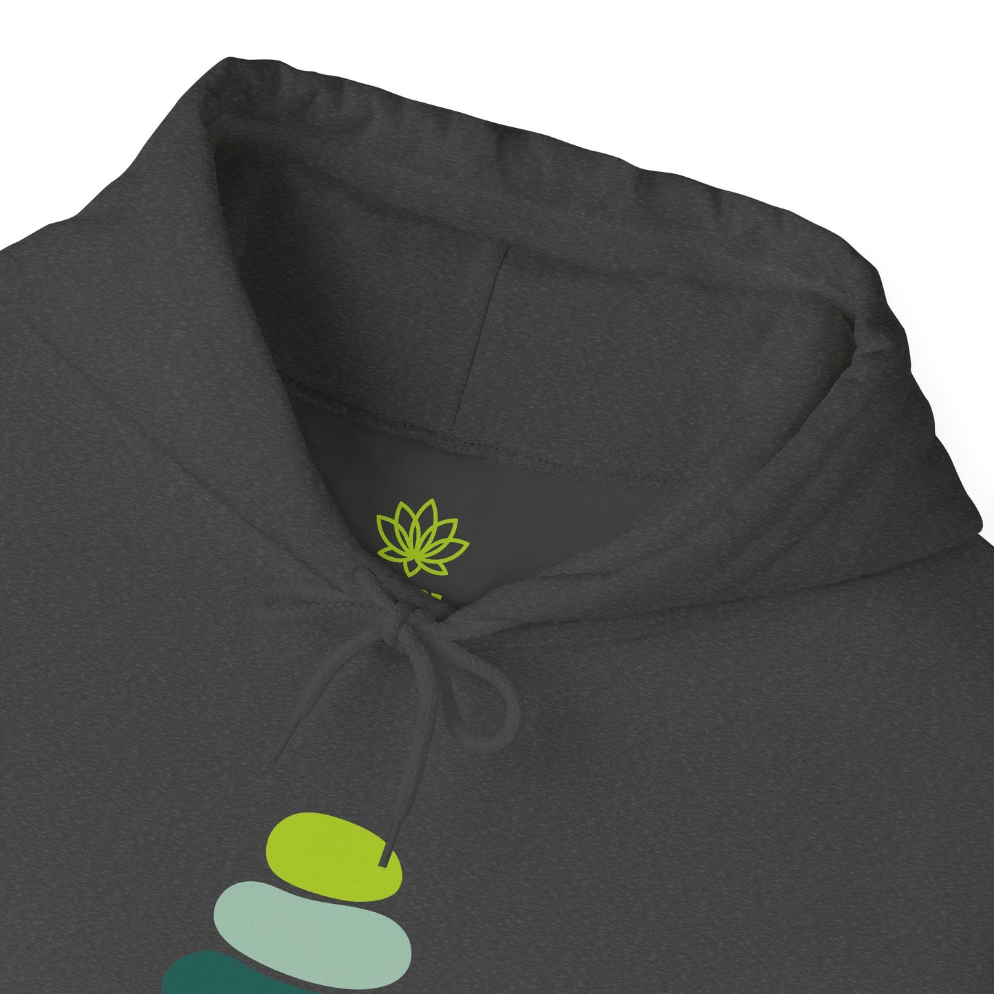 Serene Stacked Stones Hoodie, Unisex Sweatshirt for Mindfulness, Cozy Layer for Relaxation, Gift for Yoga Lovers, Perfect for Meditation