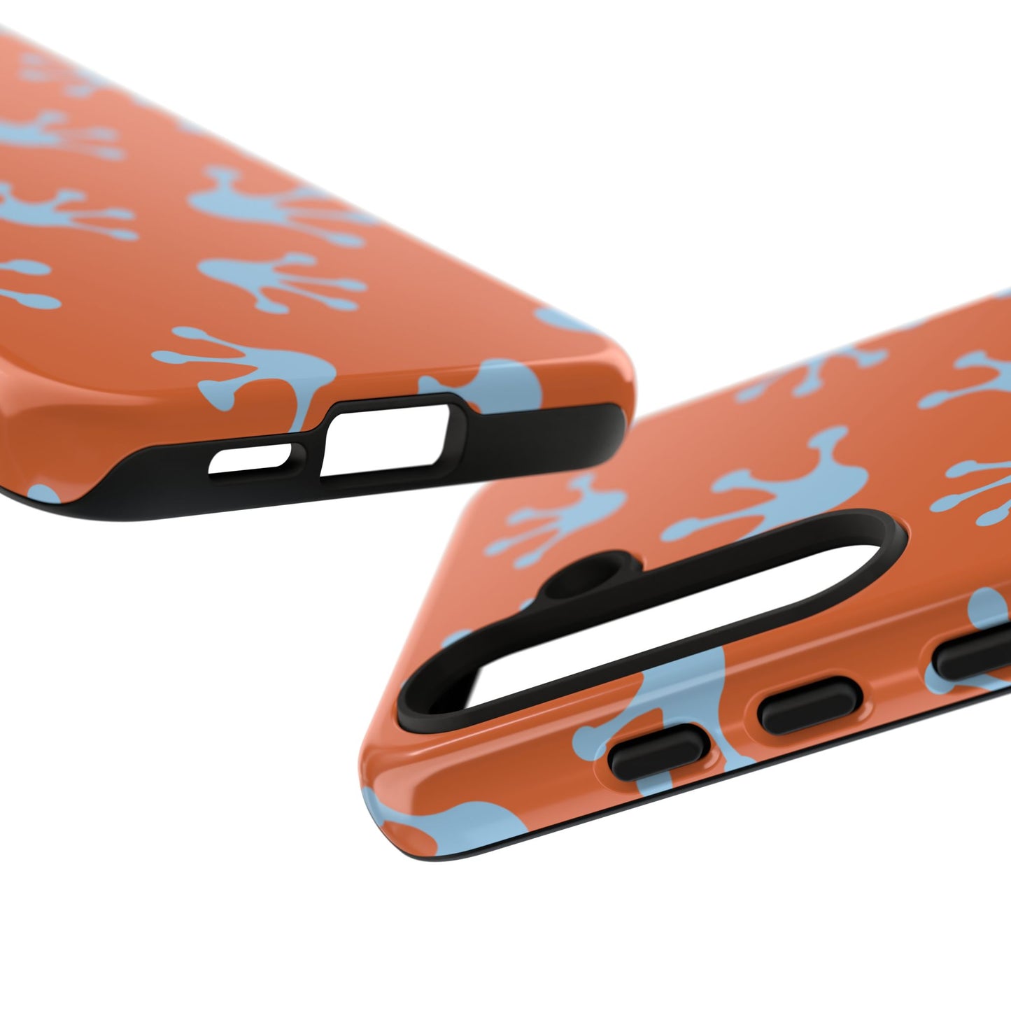 Frog Print Phone Case - Tough Cases, Orange Frog Design, Unique Gift, Fun Accessories, Vibrant Phone Cases, Cool Cases