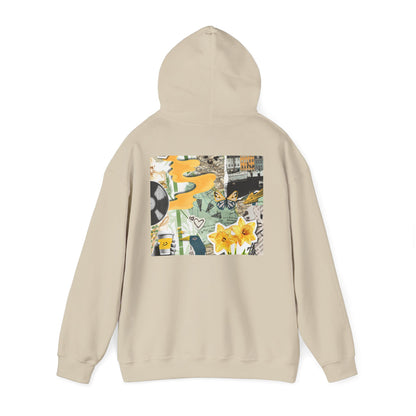 Lotus Flower Unisex Hoodie: Cozy Sweatshirt, Gift for Yoga Lovers, Meditation Apparel, Casual Streetwear, Nature-Inspired Wear, Artsy Collage, Cool Crewnecks