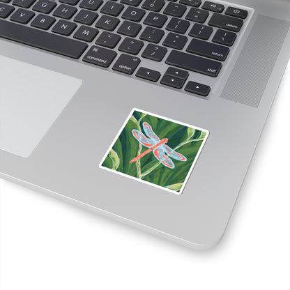 Nature-Inspired Dragonfly Kiss-Cut Stickers for Eco-Conscious Decor, Laptop Stickers, Journal Accessories, Gift Ideas, Greenery Aesthetic