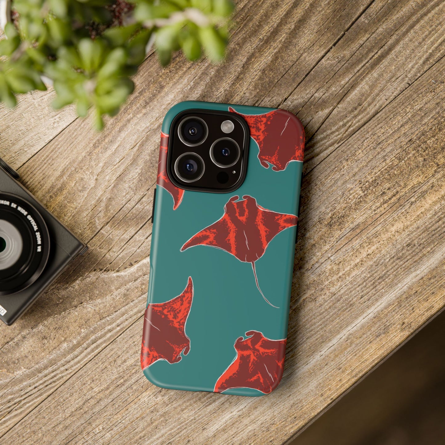 Manta Ray Phone Case, Tropical Phone Cover, Ocean Vibe Accessories, Summer Gift Idea, Marine Animal Merchandise