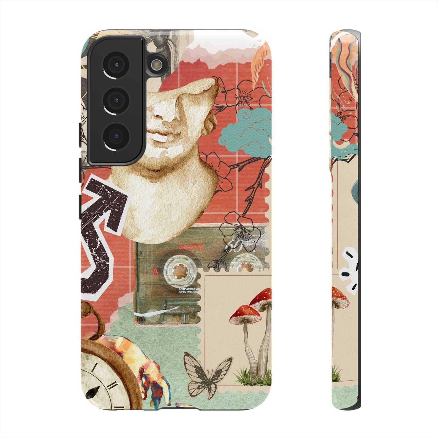 Artistic iPhone Case, Tough Cases with Vintage Design, Unique Phone Cover, Gift for Art Lovers, Protective Case for All Occasions, Vintage Collage Art