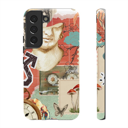 Artistic iPhone Case, Tough Cases with Vintage Design, Unique Phone Cover, Gift for Art Lovers, Protective Case for All Occasions, Vintage Collage Art