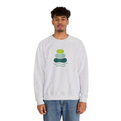 Serene Stones Unisex Crewneck Sweatshirt, Cozy Sweatshirt, Relaxation Apparel, Casual Wear, Mindfulness Gift