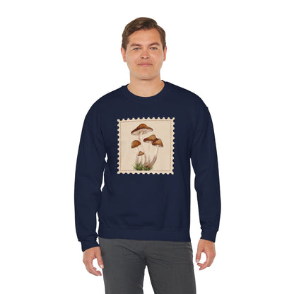 Mushroom Vibes Unisex Crewneck Sweatshirt - Cozy Fashion, Nature Lover Gift, Fall Outfit, Eco-Friendly Style, Perfect for Autumn, Artsy Sweatshirts, Premium, Nature-inspired Crewnecks