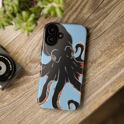 Octopus Tough Phone Case, Sea Creature Design, Ocean Lover Gift, Unique Phone Cover, Underwater Artwork