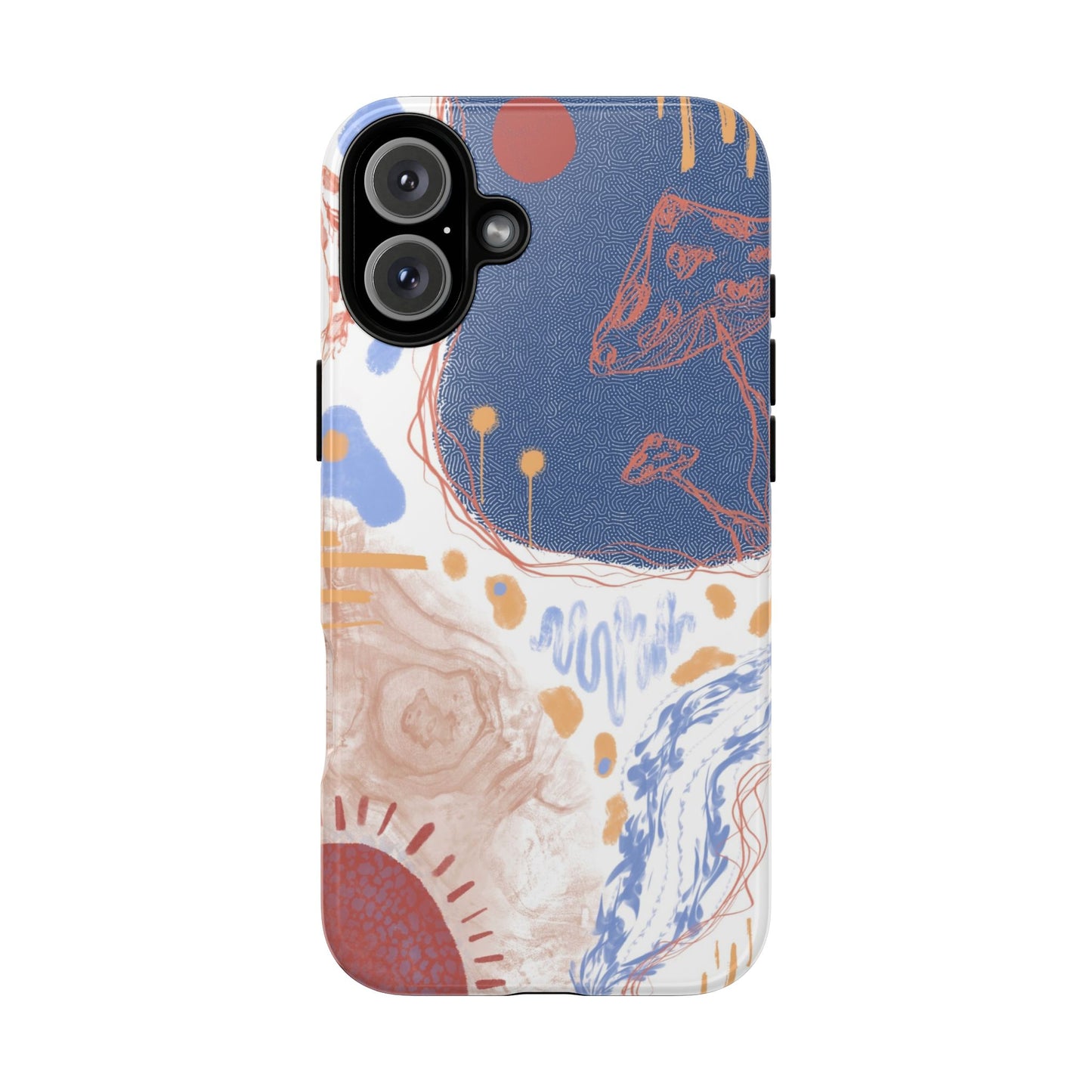 Artistic Phone Case with Abstract Design, Tough Phone Case, Unique Gift, Trendy Accessories, Modern Art Case, Stylish Tech Gear