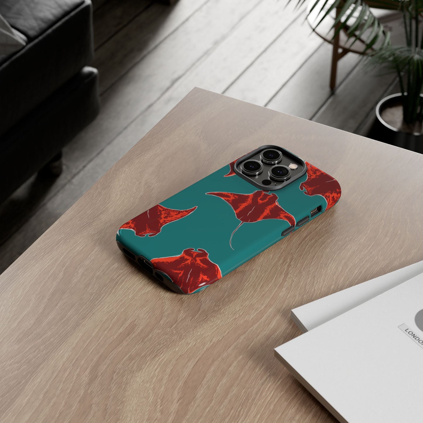 Manta Ray Phone Case, Tropical Phone Cover, Ocean Vibe Accessories, Summer Gift Idea, Marine Animal Merchandise