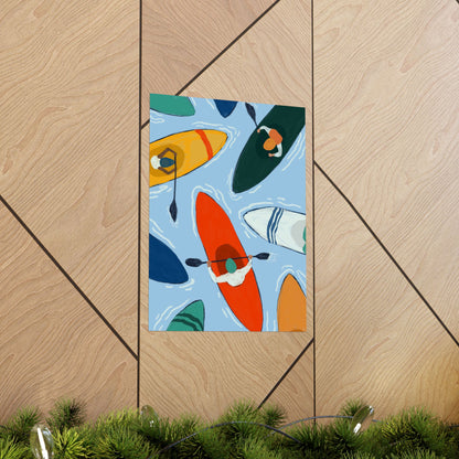 Kayaking Adventure Poster, Water Sports Wall Art, Nautical Home Decor, Gift for Him/Her, Summer Vibes