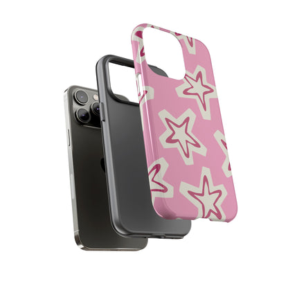 Starry Pink Phone Case | Tough Cases for Trendy Protection, Cute Gift, Fun Design, Holiday Match, Everyday Use