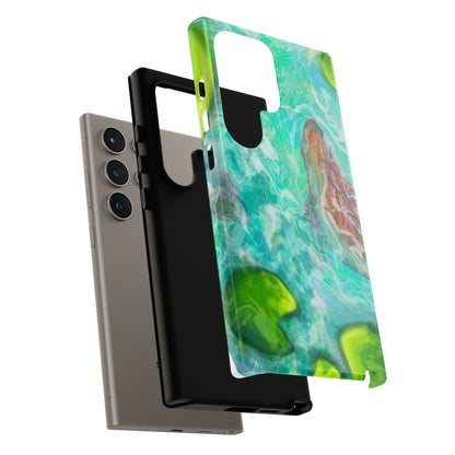 Watercolor Phone Case, Nature Lover Gift, Tough Phone Cover, Phone Accessory, Unique Design for Spring/Summer, Lily Pad, Fish Pond