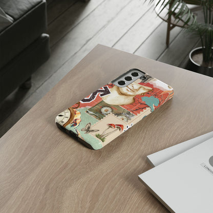 Artistic iPhone Case, Tough Cases with Vintage Design, Unique Phone Cover, Gift for Art Lovers, Protective Case for All Occasions, Vintage Collage Art
