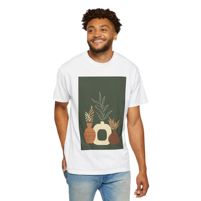 Earthy Bohemian T-Shirt with Botanical Design, Casual Tee for Nature Lovers, Gift for Plant Enthusiasts, Eco-Friendly Fashion, Everyday Wear