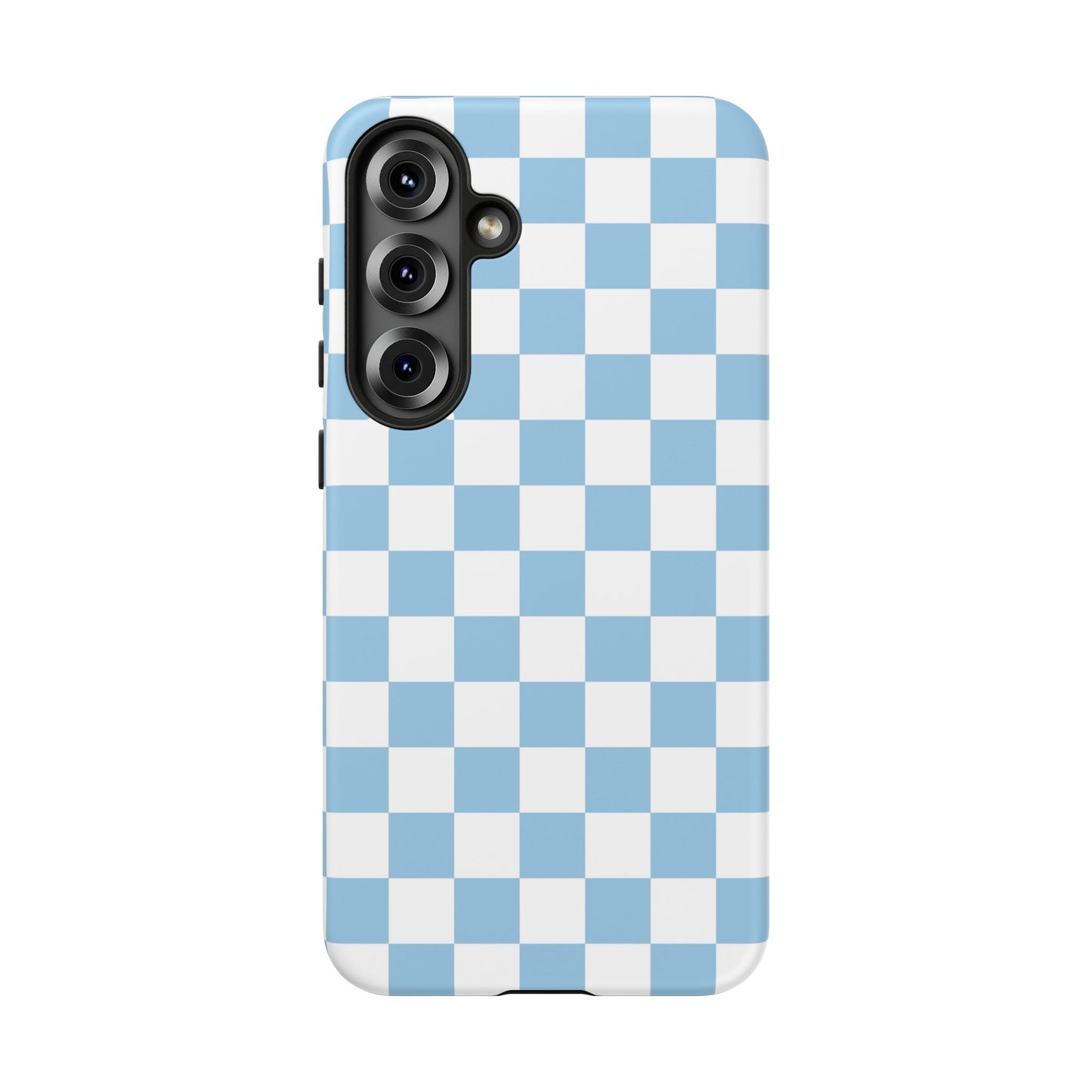 Blue Checkered Phone Case, Tough Phone Cover, Stylish Mobile Protector, Unique Gift for Him/Her, Trendy Accessories for Holidays