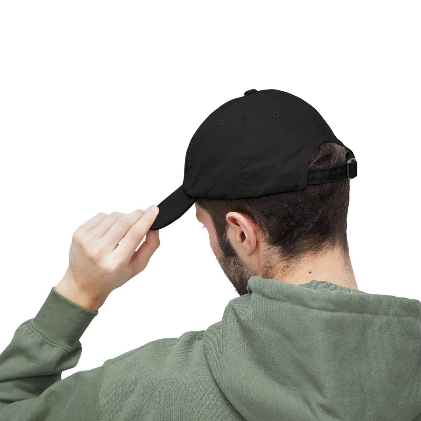 Distressed Cap — “Only a Step” Retro Mountain Sunset Hat