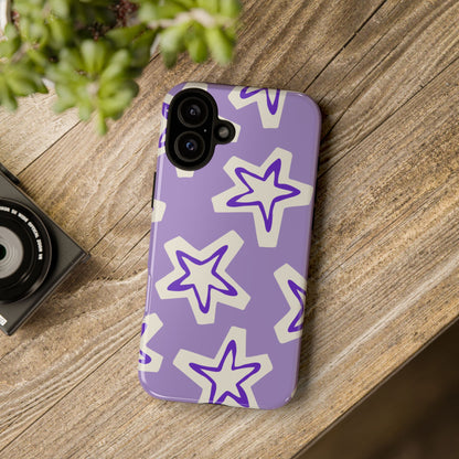 Starry Pattern Phone Case, Cute Star Design, Tough Phone Cover, Gifts for Her, Stylish Phone Accessory