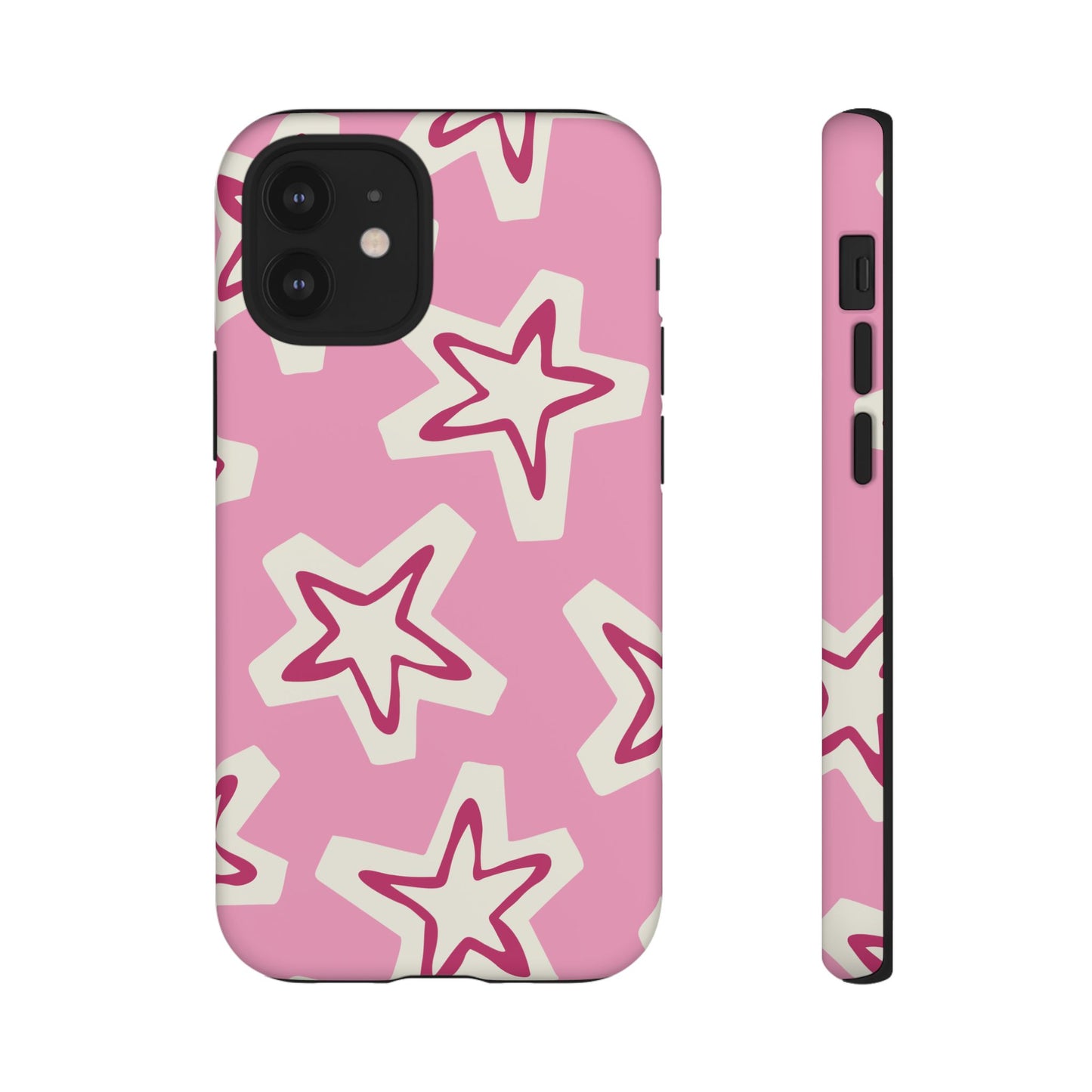 Starry Pink Phone Case | Tough Cases for Trendy Protection, Cute Gift, Fun Design, Holiday Match, Everyday Use