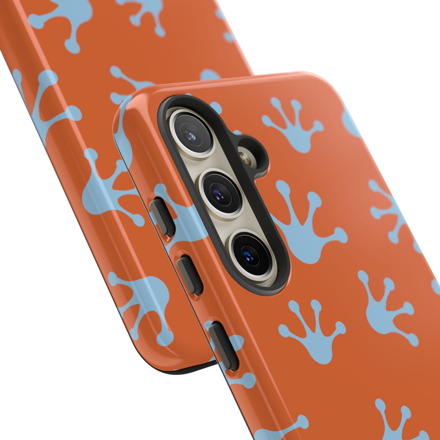 Frog Print Phone Case - Tough Cases, Orange Frog Design, Unique Gift, Fun Accessories, Vibrant Phone Cases, Cool Cases