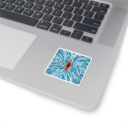 Aquatic Adventure Kiss-Cut Stickers | Kayaking Vibe, Perfect for Water Lovers, Laptop Decor, Travel, and Gift Ideas