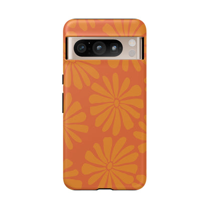 Stylish iPhone Case, Floral Phone Cover, Tough Phone Cases, Green Daisy Design, Unique Gift for Her, Spring Accessories