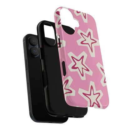 Starry Pink Phone Case | Tough Cases for Trendy Protection, Cute Gift, Fun Design, Holiday Match, Everyday Use