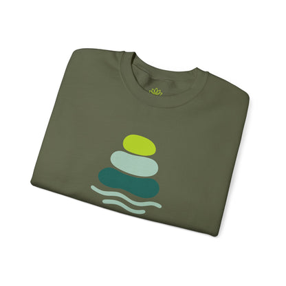 Serene Stones Unisex Crewneck Sweatshirt, Cozy Sweatshirt, Relaxation Apparel, Casual Wear, Mindfulness Gift