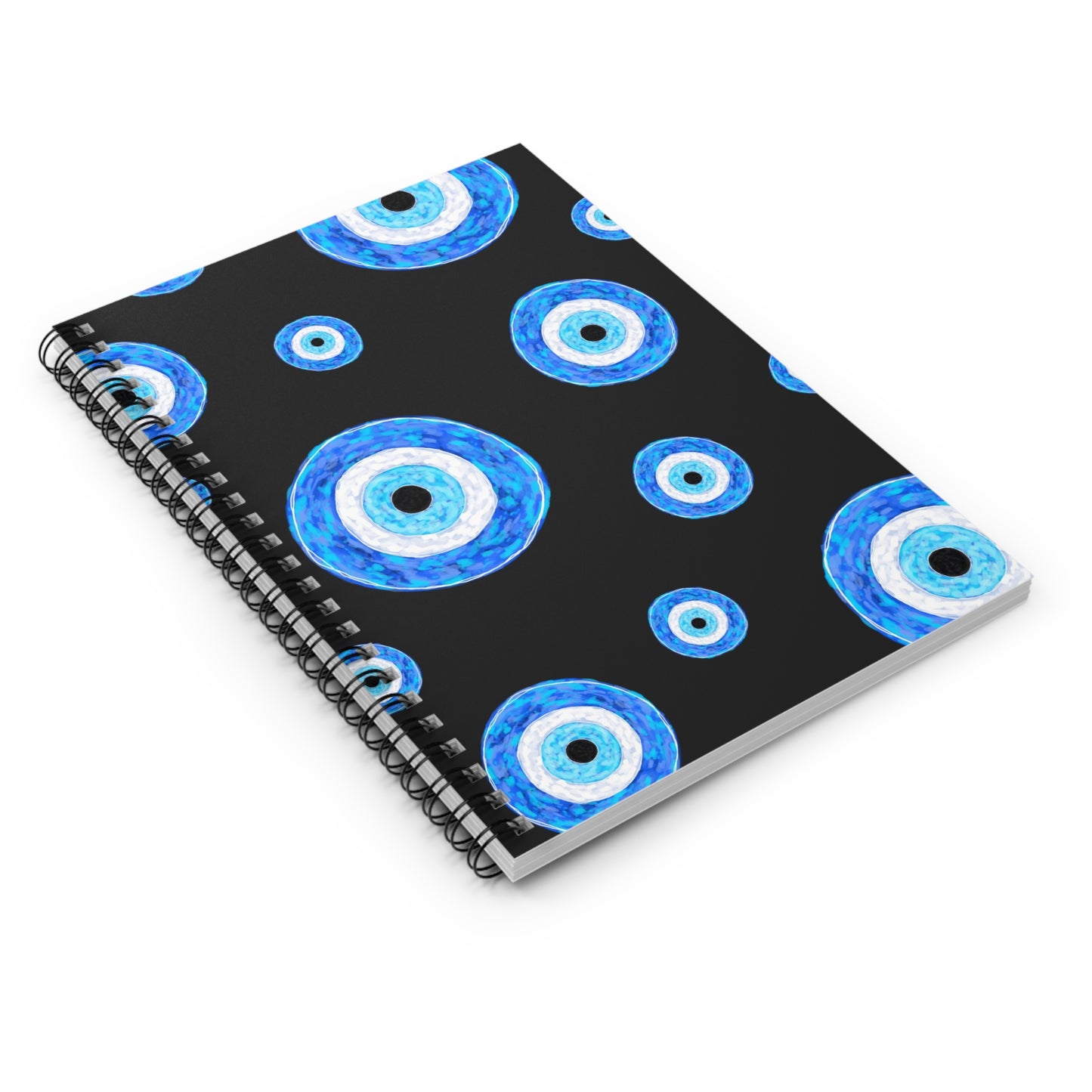 Evil Eye Spiral Notebook - Ruled Lines, Ideal for Journaling, School, Gifts for Students, Unique Note-taking, Mindfulness Journal