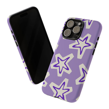 Starry Pattern Phone Case, Cute Star Design, Tough Phone Cover, Gifts for Her, Stylish Phone Accessory