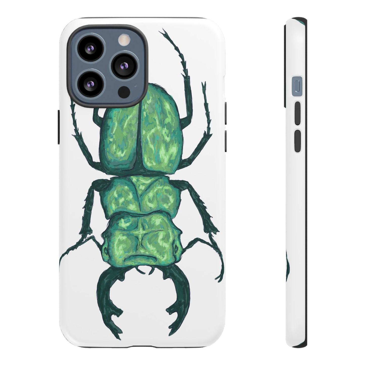 Green Beetle Phone Case - Tough Cases, Insect Lover Gift, Nature Lover Accessory, Unique Phone Cover, Eco-Friendly Design