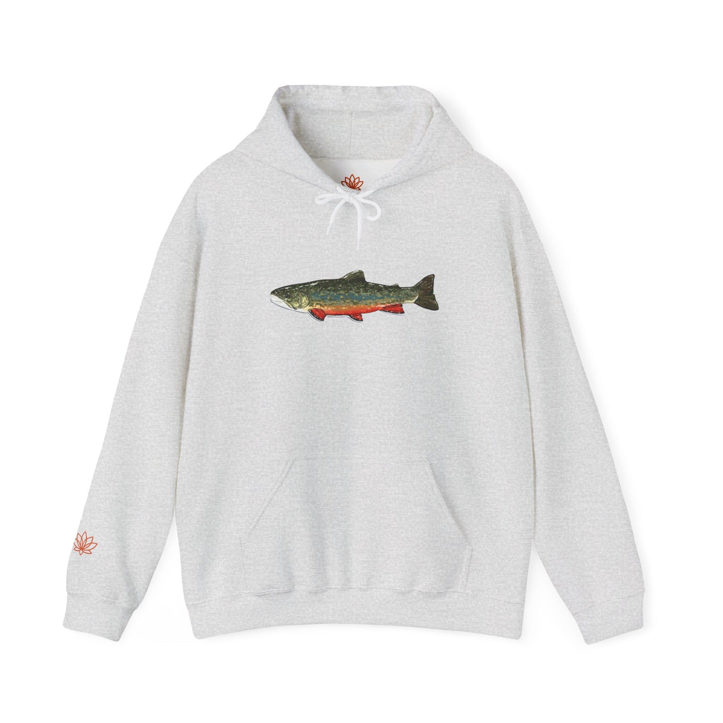 Trout Design Heavy Blend Hoodie, Fishing Gift, Outdoor Apparel, Comfortable Sweatshirt, Unisex Hoodie, Casual Fishing Wear