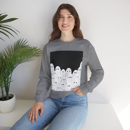 Painted Ghosts Crewneck | Cozy Sweatshirt, Perfect for Halloween, Fall, and Spooky Season