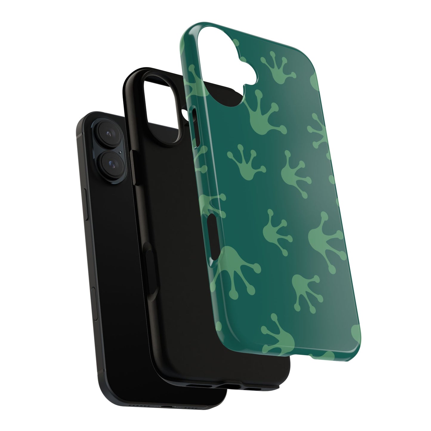 Frog Print Phone Case, Nature Lover Gift, Eco-Friendly Cover, Fun Green Design, Unique Frog Accessories